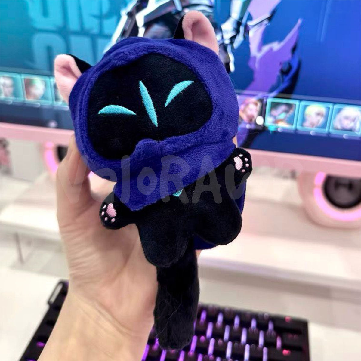 Omen Plush Keychain | Smiling Nekomen Keychain Plushie