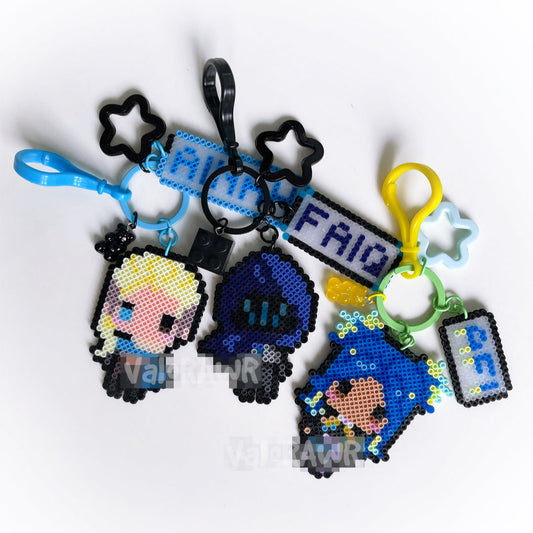 Agent Pixel Art, Perler Beads | Customizable Keychain
