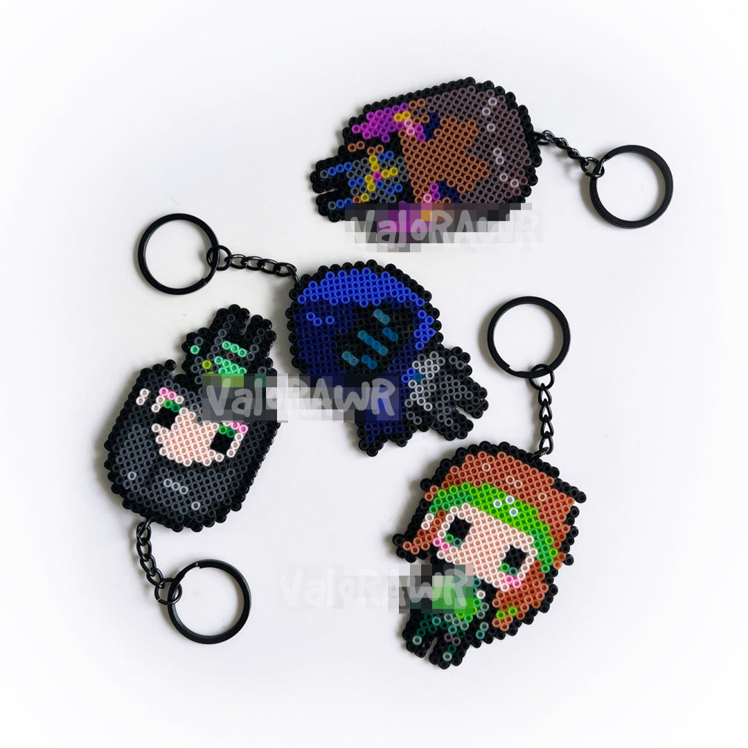 Agent Pixel Art, Perler Beads | Customizable Keychain