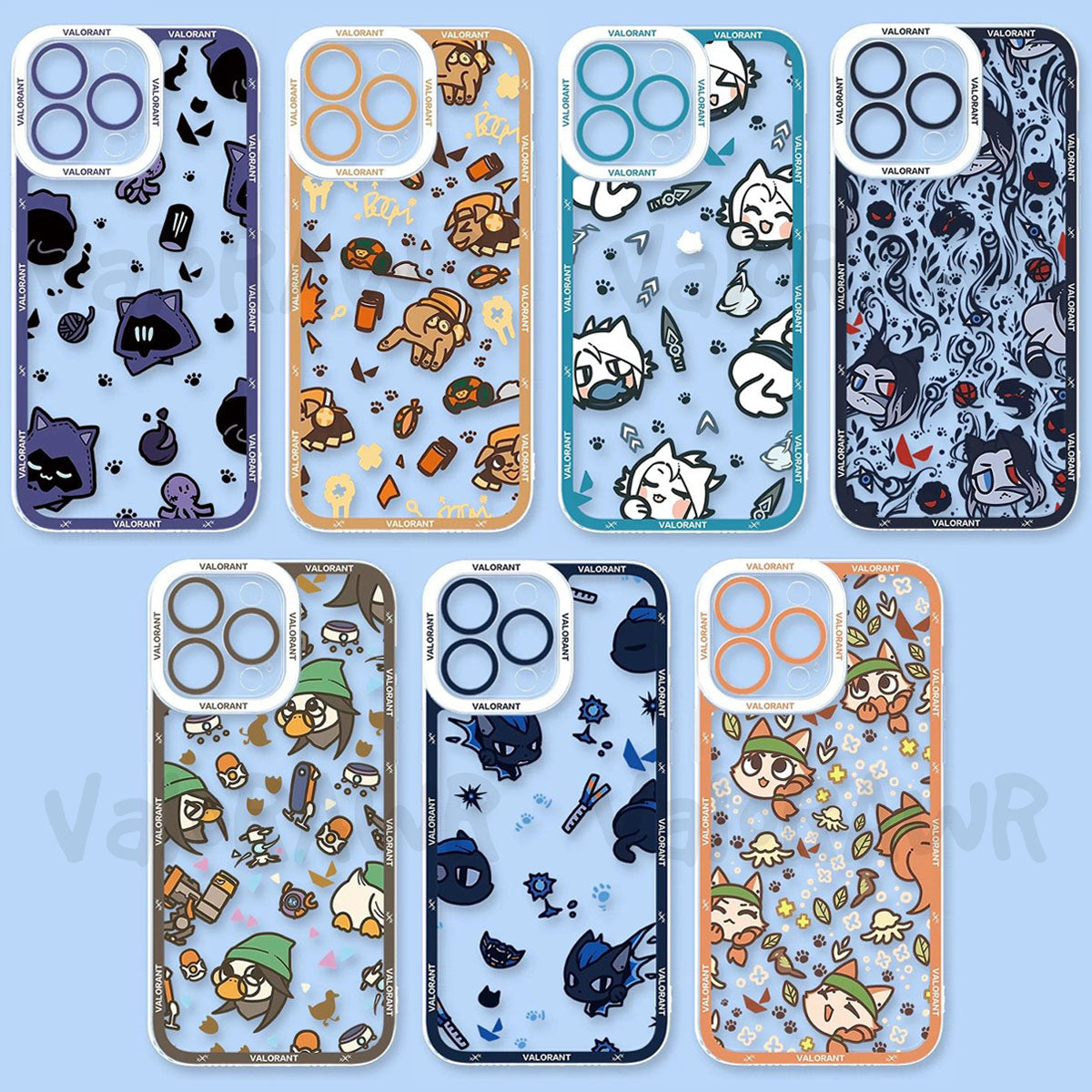 Chibi Agent Phone Case | Cat Puppy Doodle Style | TPU Clear Case